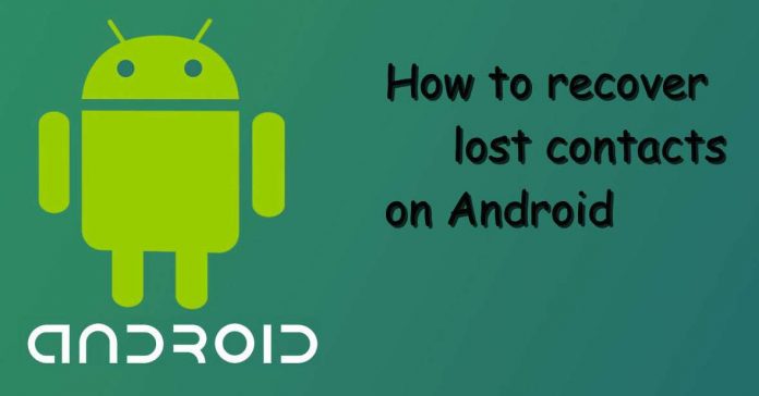 How to Recover Lost contacts